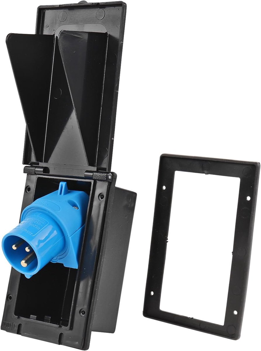 Powerpart CEE outdoor socket black splash-proof 200-250V, 16A, 3-pole - ShopVlot