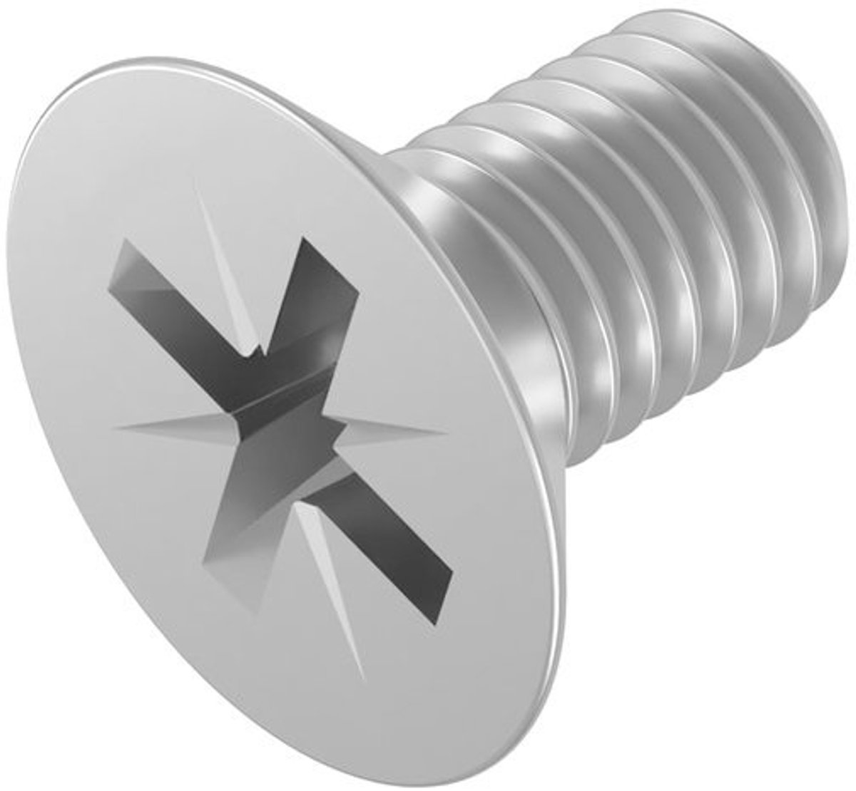 Verzonken schroeven - Machineschroeven - PZ - Vlakke bevestiging - Roestvrij staal - V2A - M5 x 70 mm - Zilver