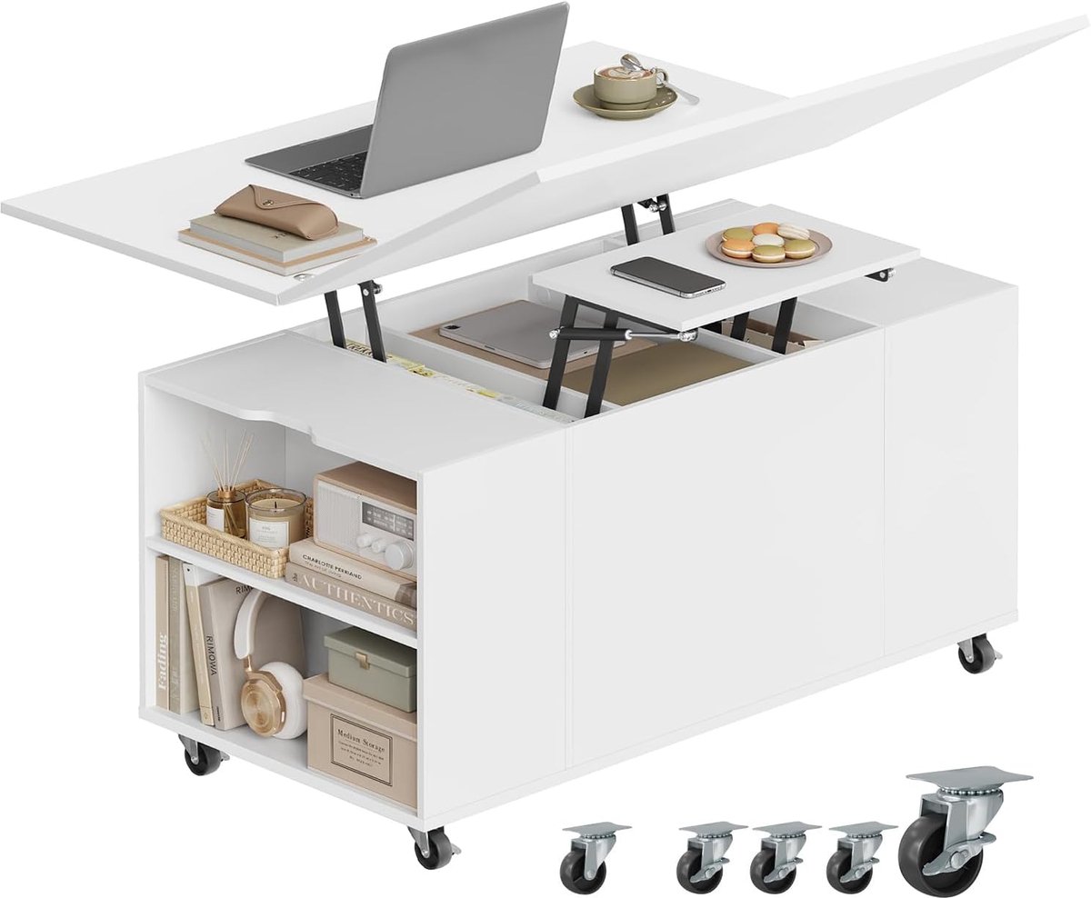 Salontafel verstelbaar 50.5 x 100 x 53 cm - Industrohome