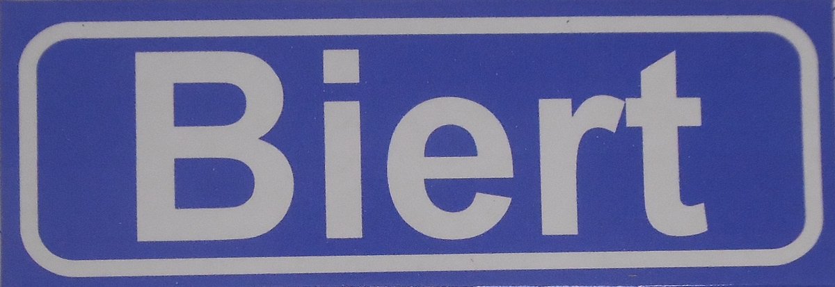 Souv© - koelkast magneet - plaatsnaam bord - kombord - souvenir - koelkastmagneetje - relatiegeschenk Biert