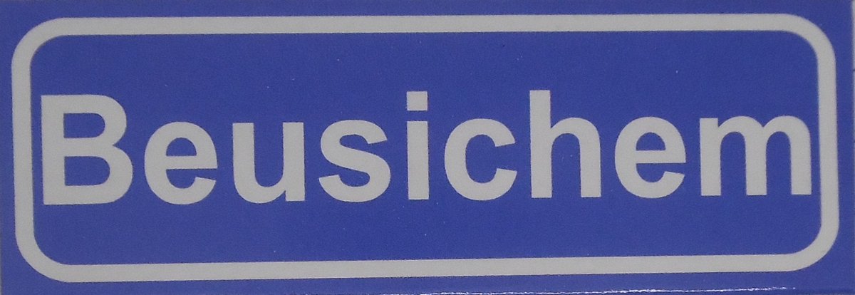Souv© - koelkast magneet - plaatsnaam bord - kombord - souvenir - koelkastmagneetje - relatiegeschenk Beusichem