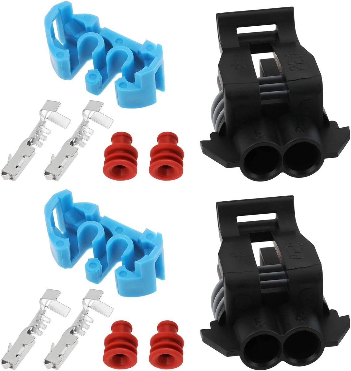 SG Store 2 sets 2 pin female connector kit 12052641 compatible with Metri-Pack 150 series sealed connectors - ShopVlot