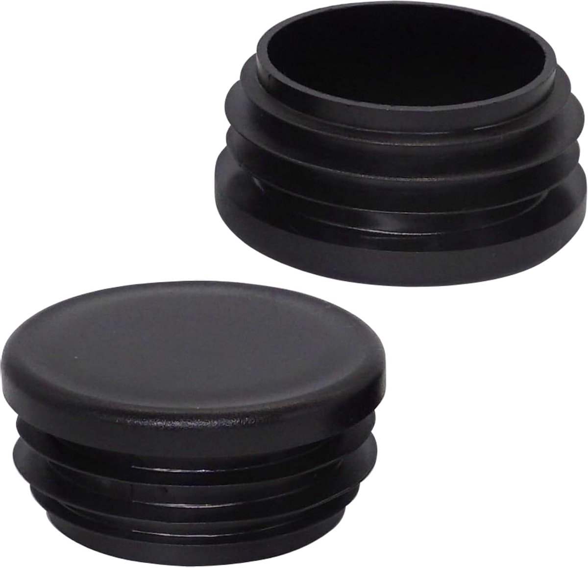 Ronde buispluggen 1 1/4 inch - zwarte kunststof eindkappen - UV-bestendig - ideaal voor hekwerk - ShopVlot