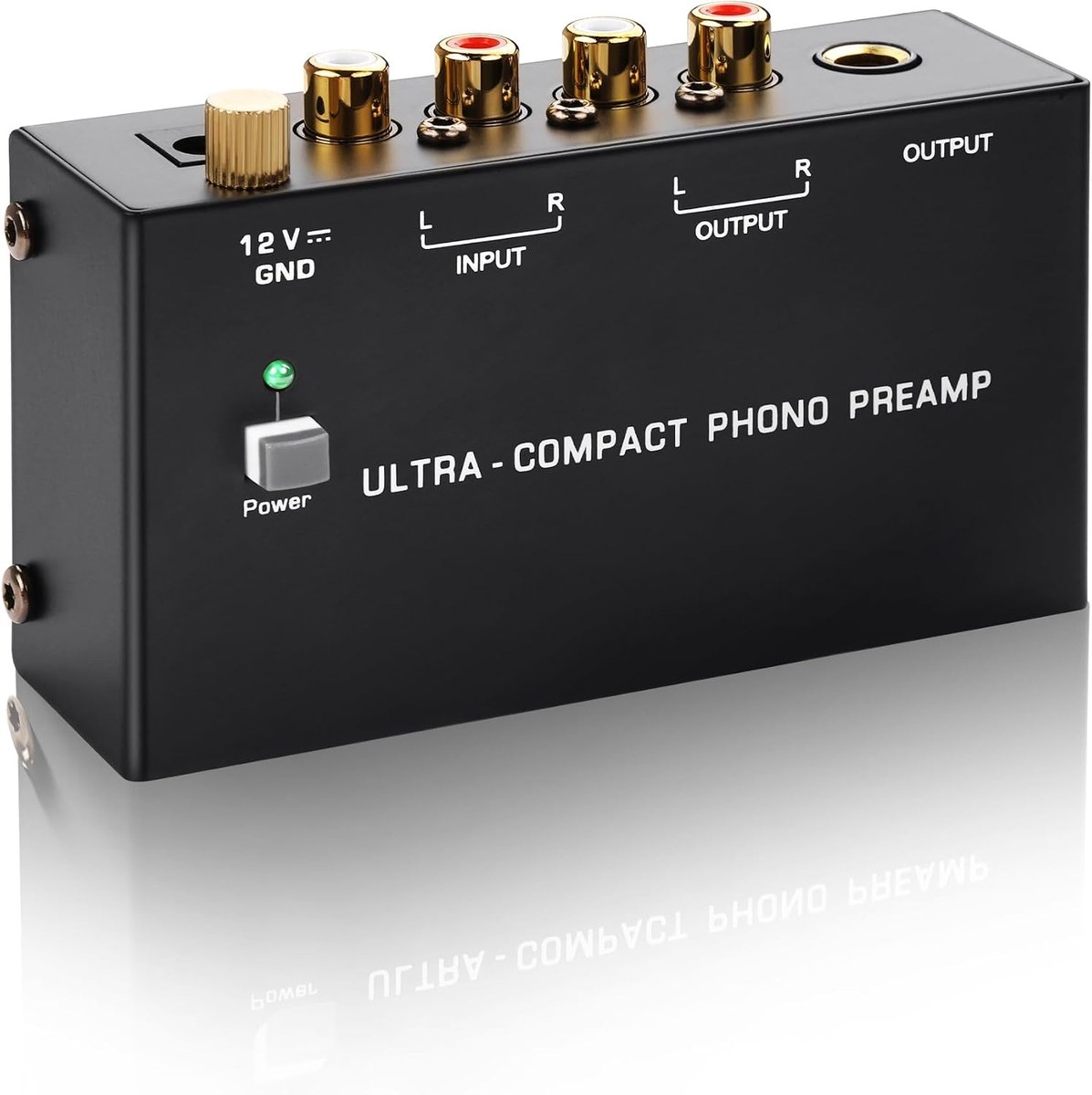 SinLoon PP400P Professional Phono Preamp - Dual Output (RCA & ¼-inch) with Ground Terminal & Power Switch, Low Noise - ShopVlot