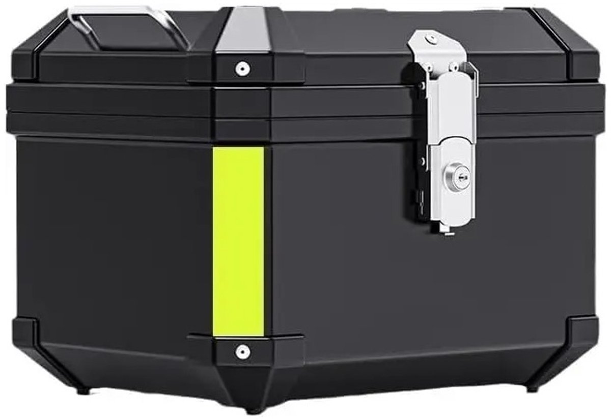 Bresht Topkoffer - Motorkoffer - 45L - Afsluitbaar - Water en Stofbestendig - Reflecterende Strips - Zwart - 41,5 x 34,5 x 32 cm