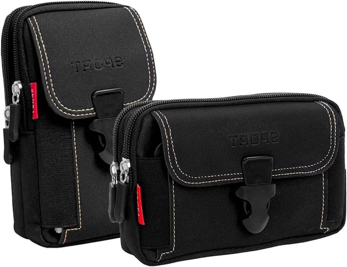Set van 2 Tactische Molle Heuptassen van Duurzaam Oxford Stof met Telefoonhouder, Ideaal voor Wandelen, Kamperen en Fietsen