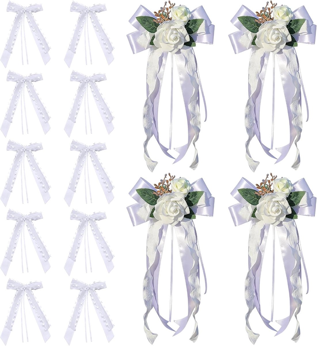 Rozen voor bruiloftsauto's, 4 decoratieve bloemen voor bruiloften met