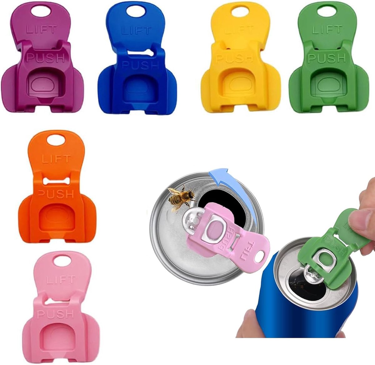 Drankopener met dekselverwijderingsfunctie, universele blikopener voor bier, cola en koolzuurhoudende dranken