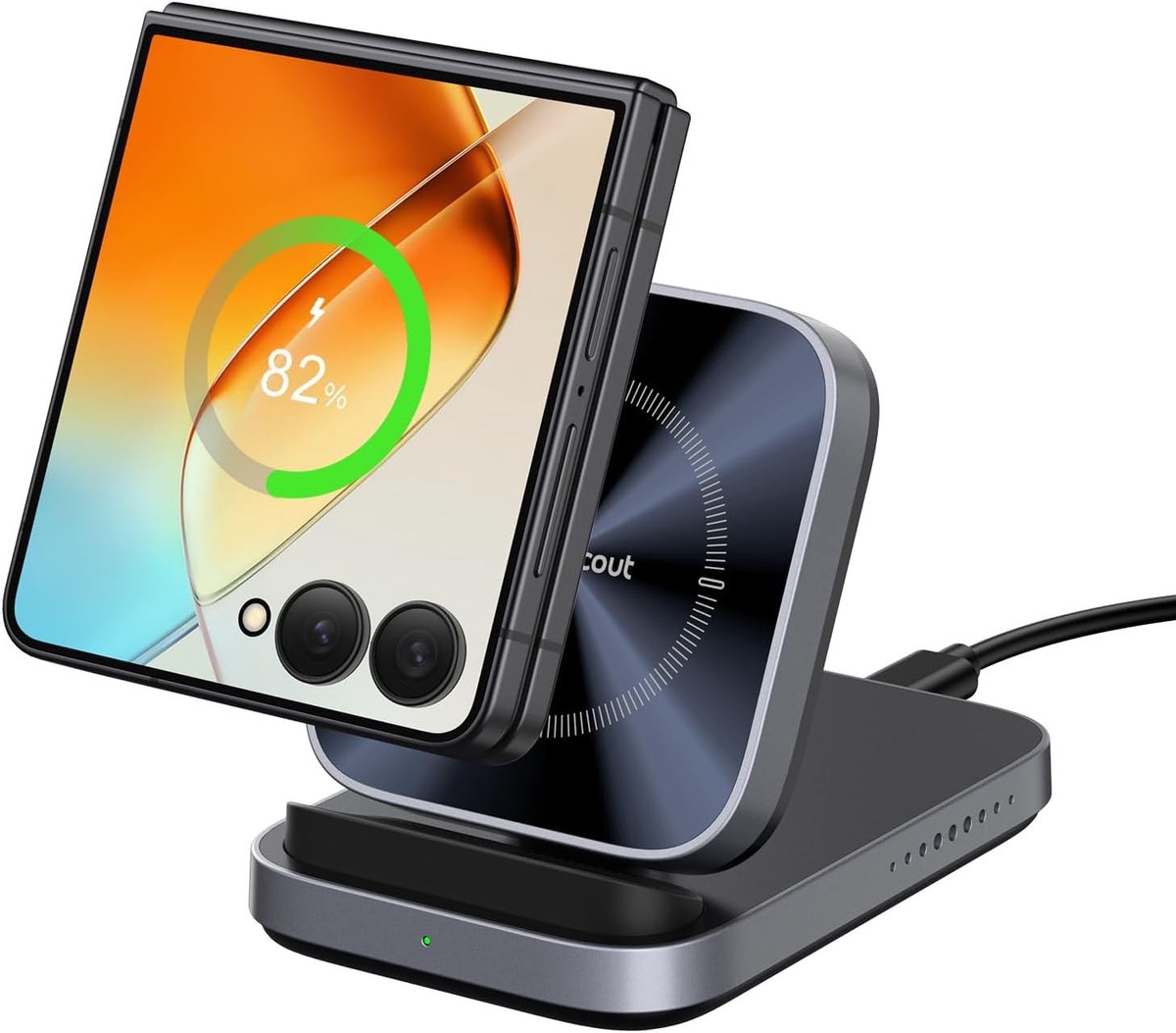 Draadloze Oplader voor Samsung Galaxy Z Flip 8/7/6/5/4/Z Fold 8 - Snelladen, Compatibel en Efficiënt