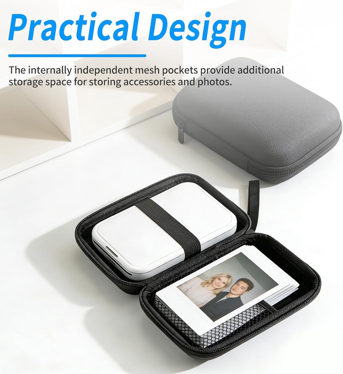 Tas voor Canon Zoemini 2 fotopapier printer - case voor mini-fotoprinter voor smartphone, harde schaal etui voor Canon Zoemini S2 / zink accessoires, harde schijf tas voor Liene fotoprinter, hardcase — cadeau in Cadeau-ideeën - foto 3