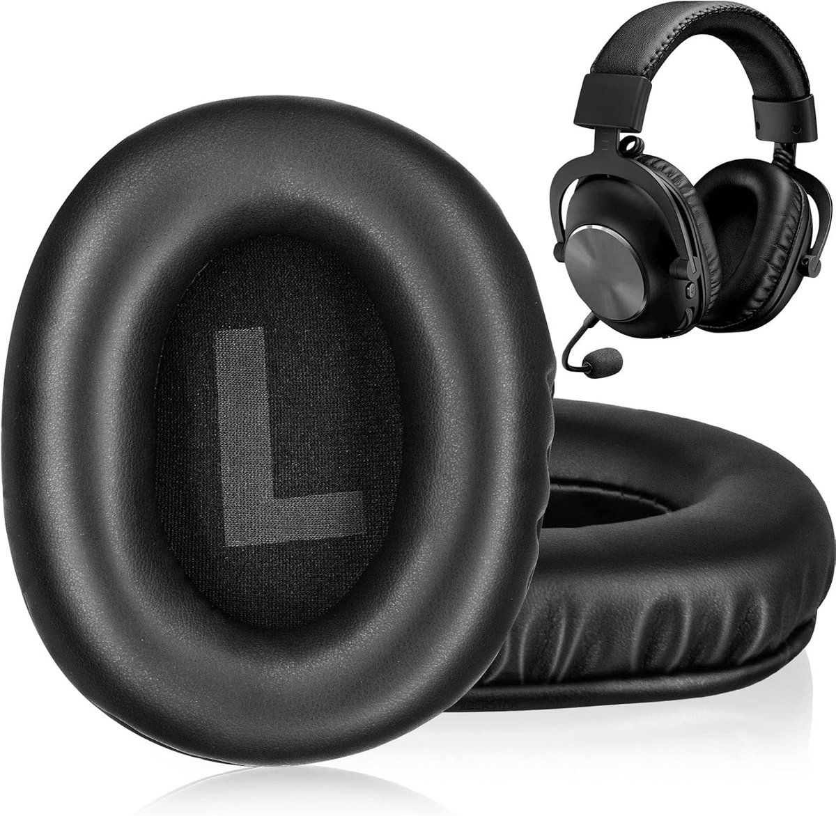 SnelShoppen - Vervangende Oorkussens voor Gaming Headset, Comfortabele Oorkussens van Leer voor Logitech G Pro/G Pro X, Ideaal voor Lange Game Sessies