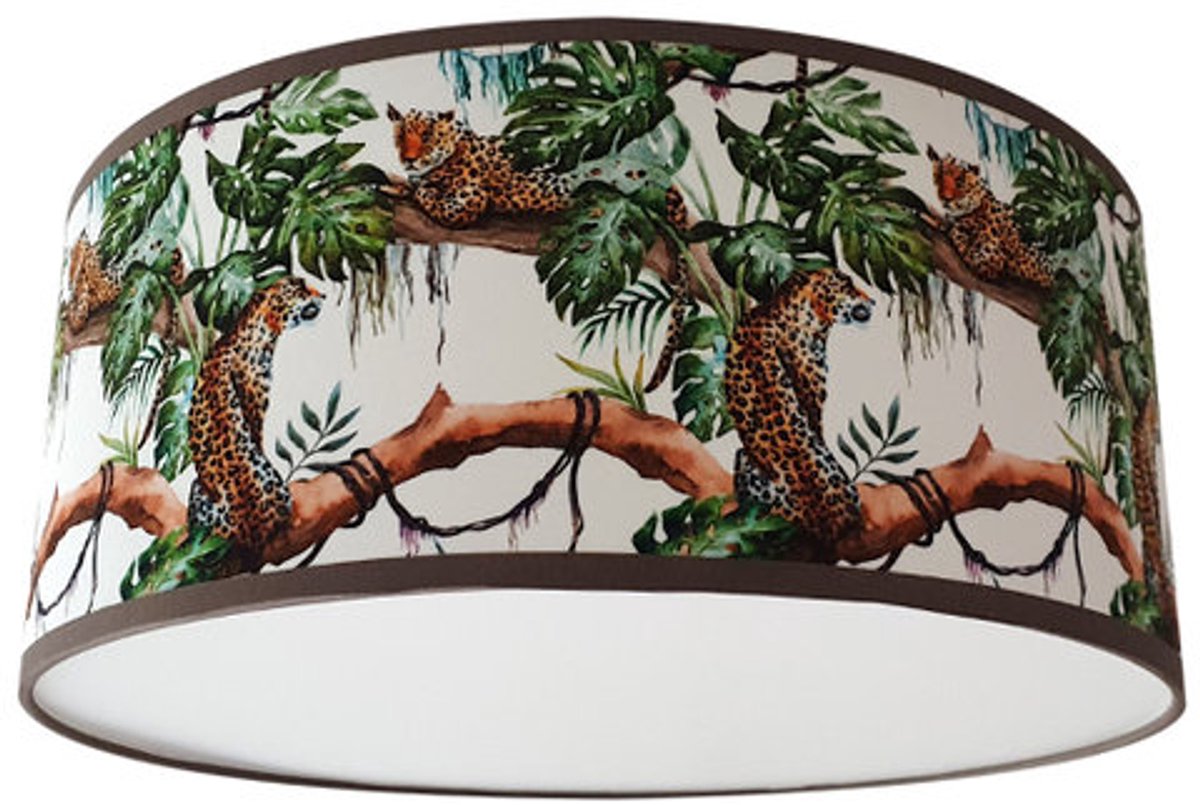Plafondlamp jungle luiaard wit-sfeerverlichting-jungle-luiaard-diffuser-35 diameter 15 hoog-E27 fitting