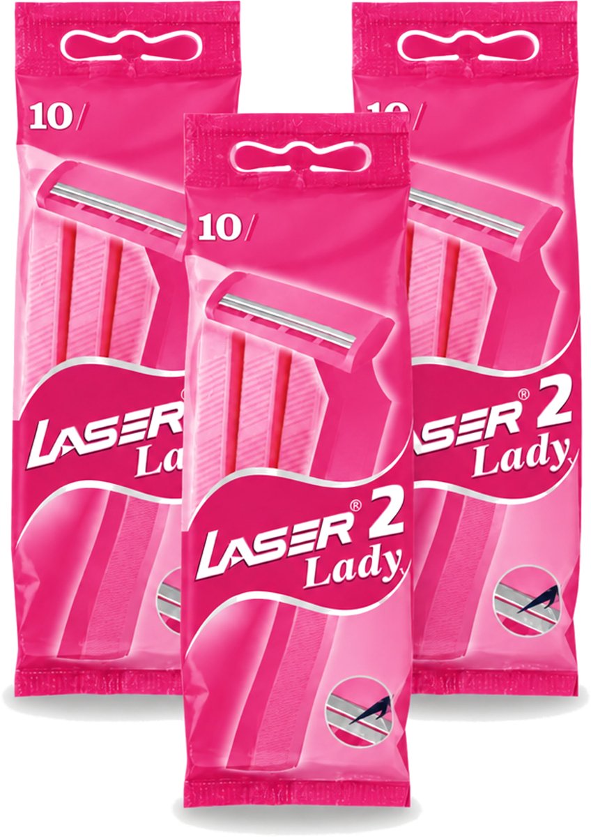 3 x Benson - Laser Twin Women - Wegwerpscheermesjes - Voor Vrouwen - 10 Mesjes - Voordeelverpakking - 3 stuks