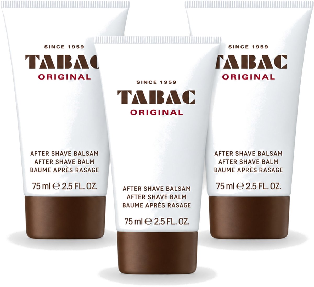 3 x Tabac Original Men - Aftershave Balsem - Verzachtend - 75 ml - Voordeelverpakking - 3 stuks