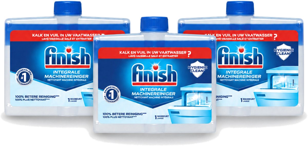 3 x Finish - Vaatwasreiniger - Grote Schoonmaak - Verwijdert Vet & Kalkaanslag - 1 Wasbeurt - Voordeelverpakking - 3 stuks