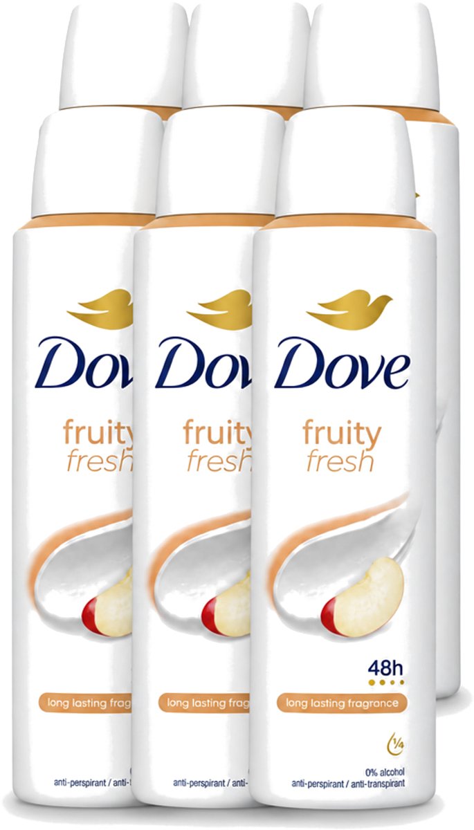 6 x Dove – Deodorant Spray – Fruity Fresh – 150 ml - Voordeelverpakking - 6 stuks