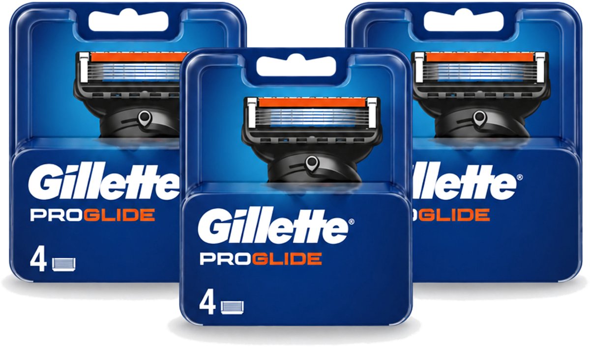 3 x Gillette - Fusion5 ProGlide – Scheermesjes – Navulmesjes – 4 Mesjes - Voordeelverpakking - 3 stuks
