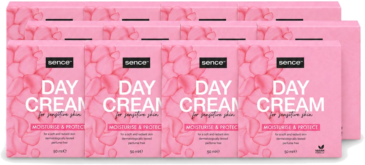 12 x Sence - Gevoelige Huid - Dagcrème - Verzachtend - 50 ml - Voordeelverpakking - 12 stuks