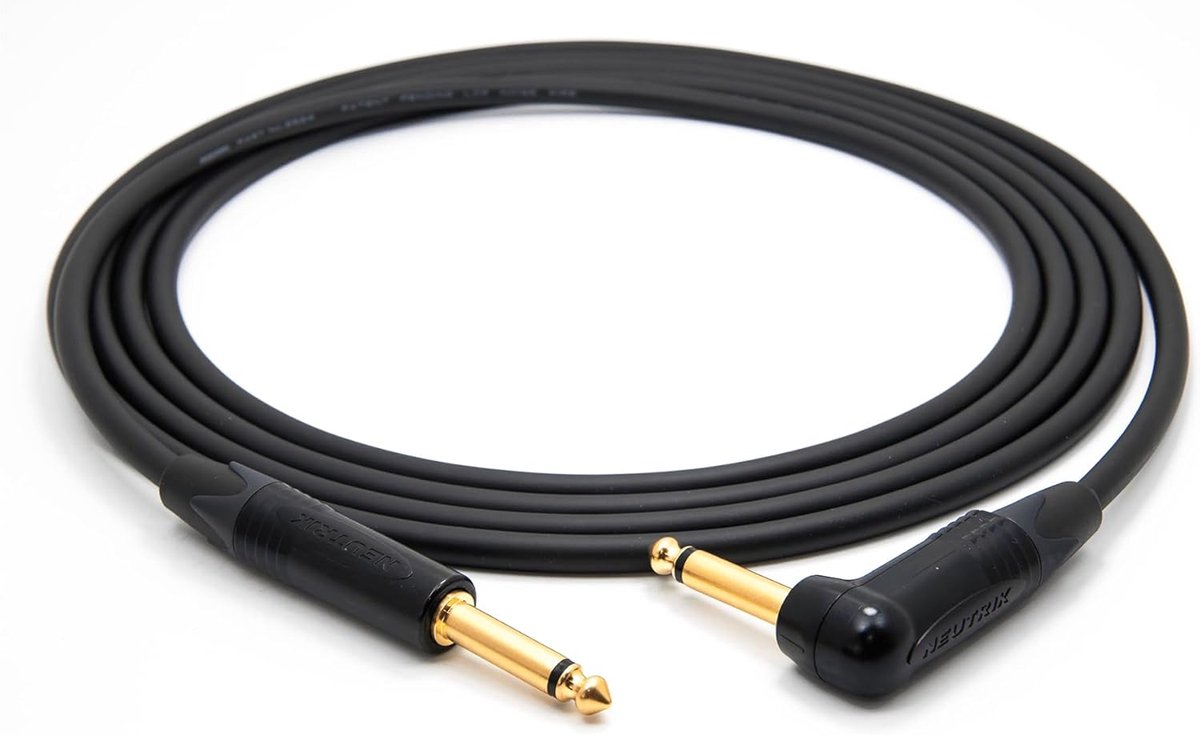 2524 Professional Instrument Cable from enoaudio - Neutrik Gold 6.3mm Jack TS Mono Angled - TS - HiFi - 3 m - ShopVlot