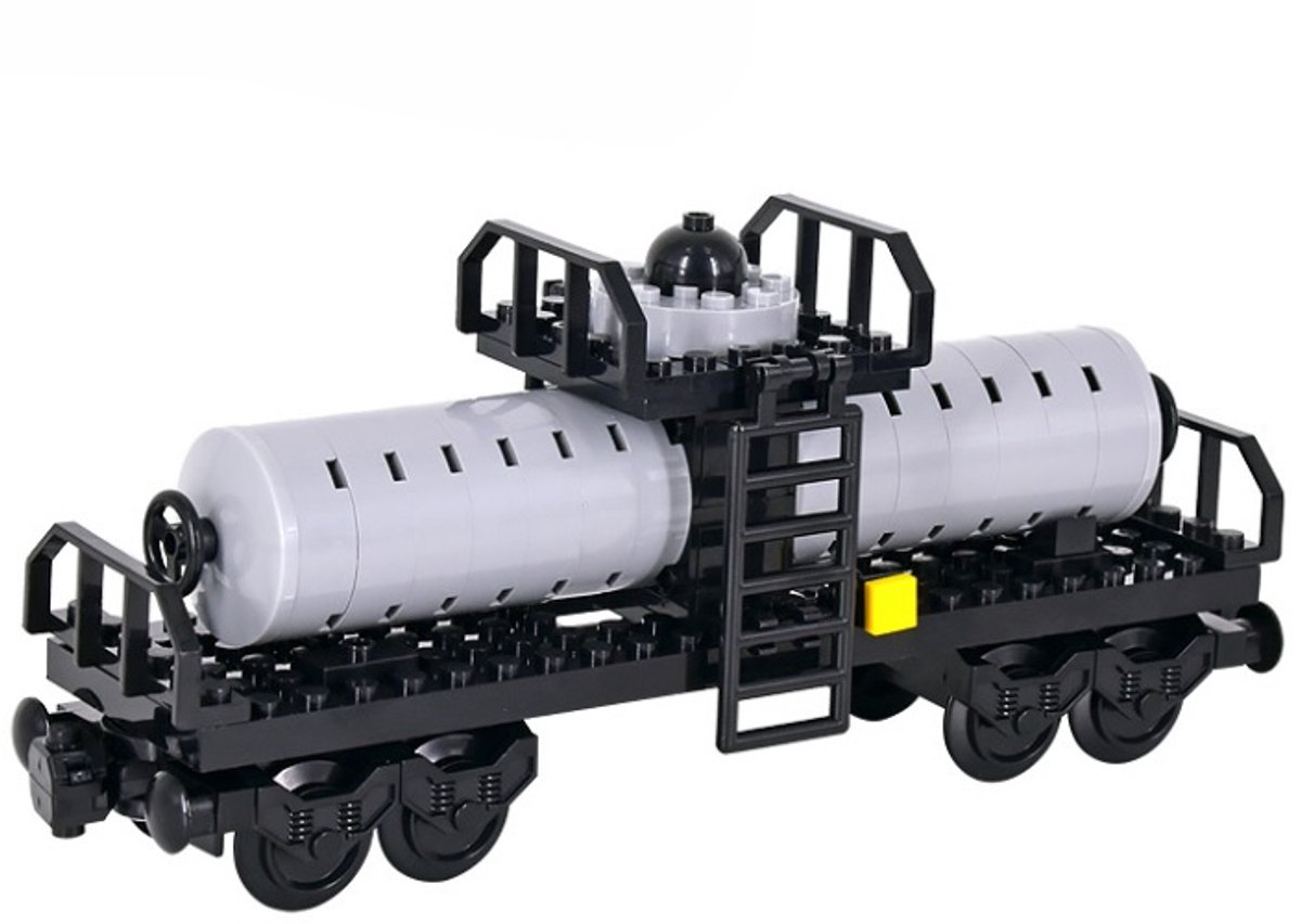 bricksNblocks ® bouwblokjes tankwagon, 64 blokjes, geschikt voor standaard blokjes spoorbaan