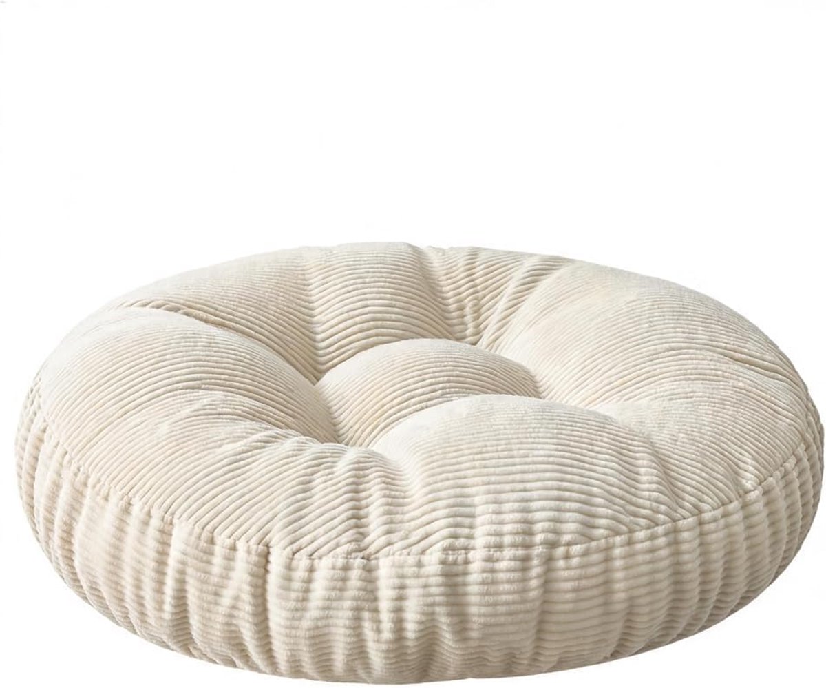 Rond, diameter 65 cm, zitkussen, poef voor thuis en buiten