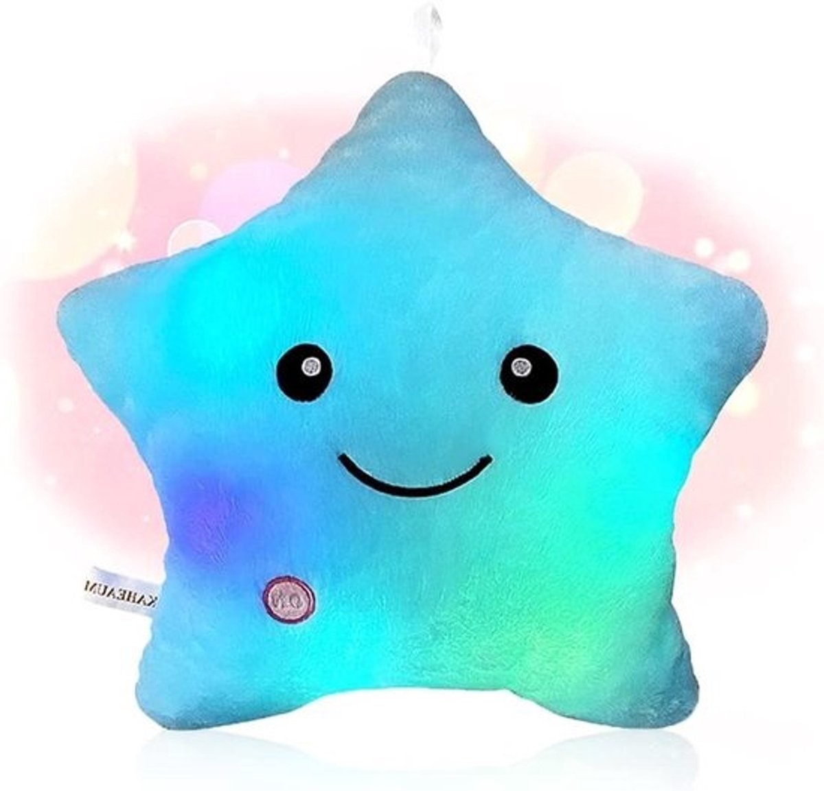 Verlicht sterkussen voor slaapkamerdecoratie - Pluche kussen met nachtlampje voor verjaardag en Kerstmis