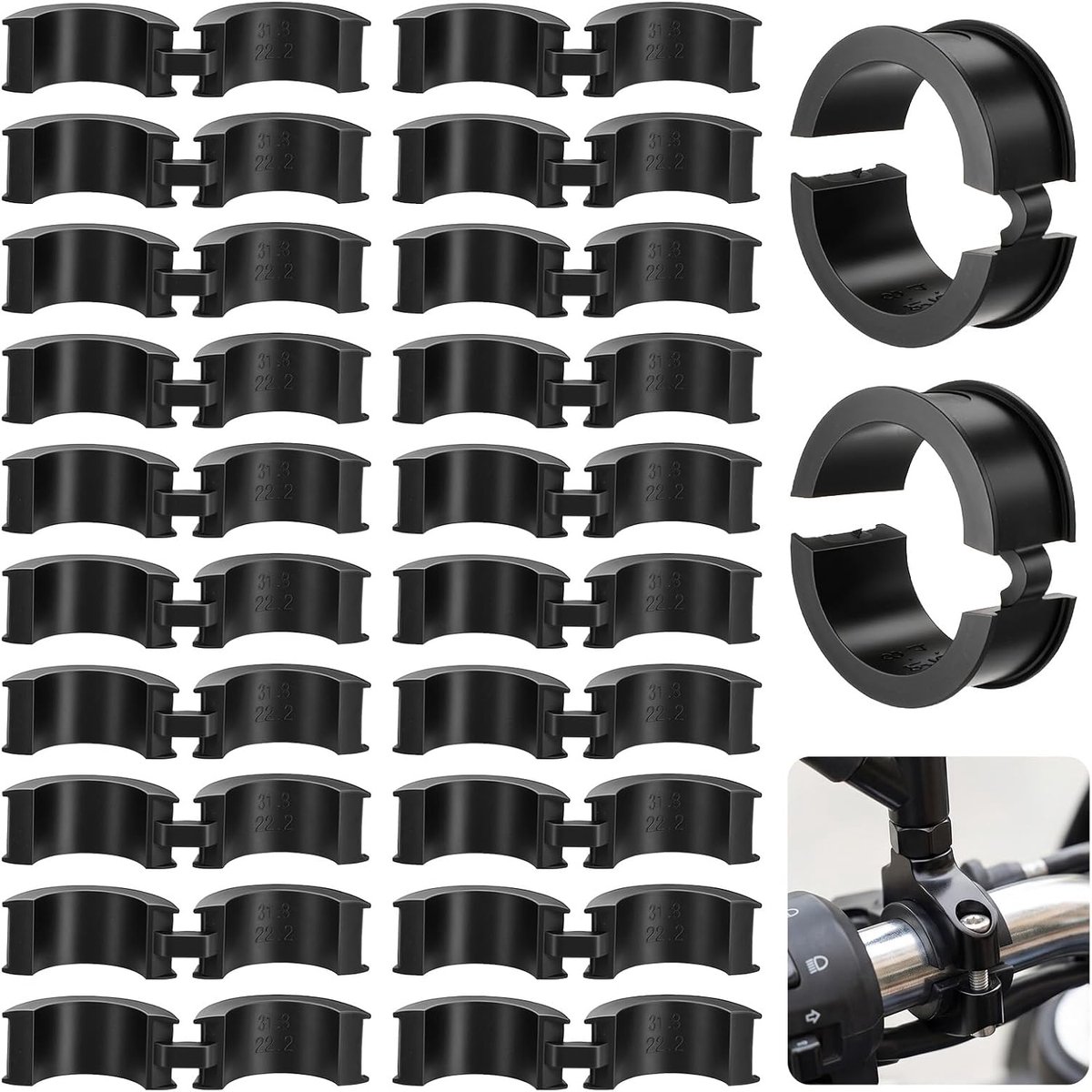 20 stuks fietsstuur rubberen pakking adapter ringen