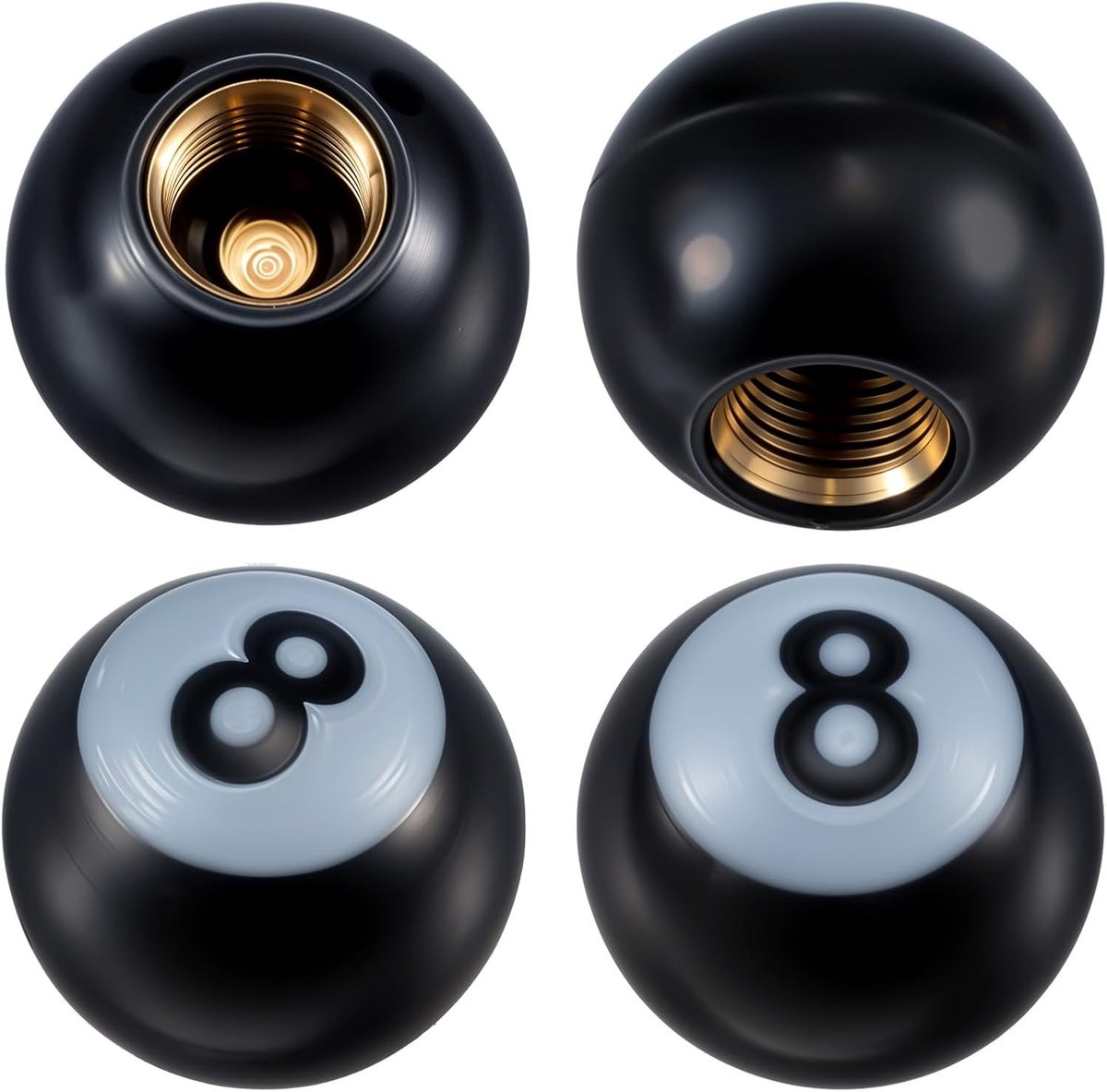 4 Stuks 8-Bal Ventieldoppen voor Auto's, Fietsen en Motoren - Stofdicht en Luchtlekvrij, Geschikt voor Ventiel Binnen Diameter 7.3mm