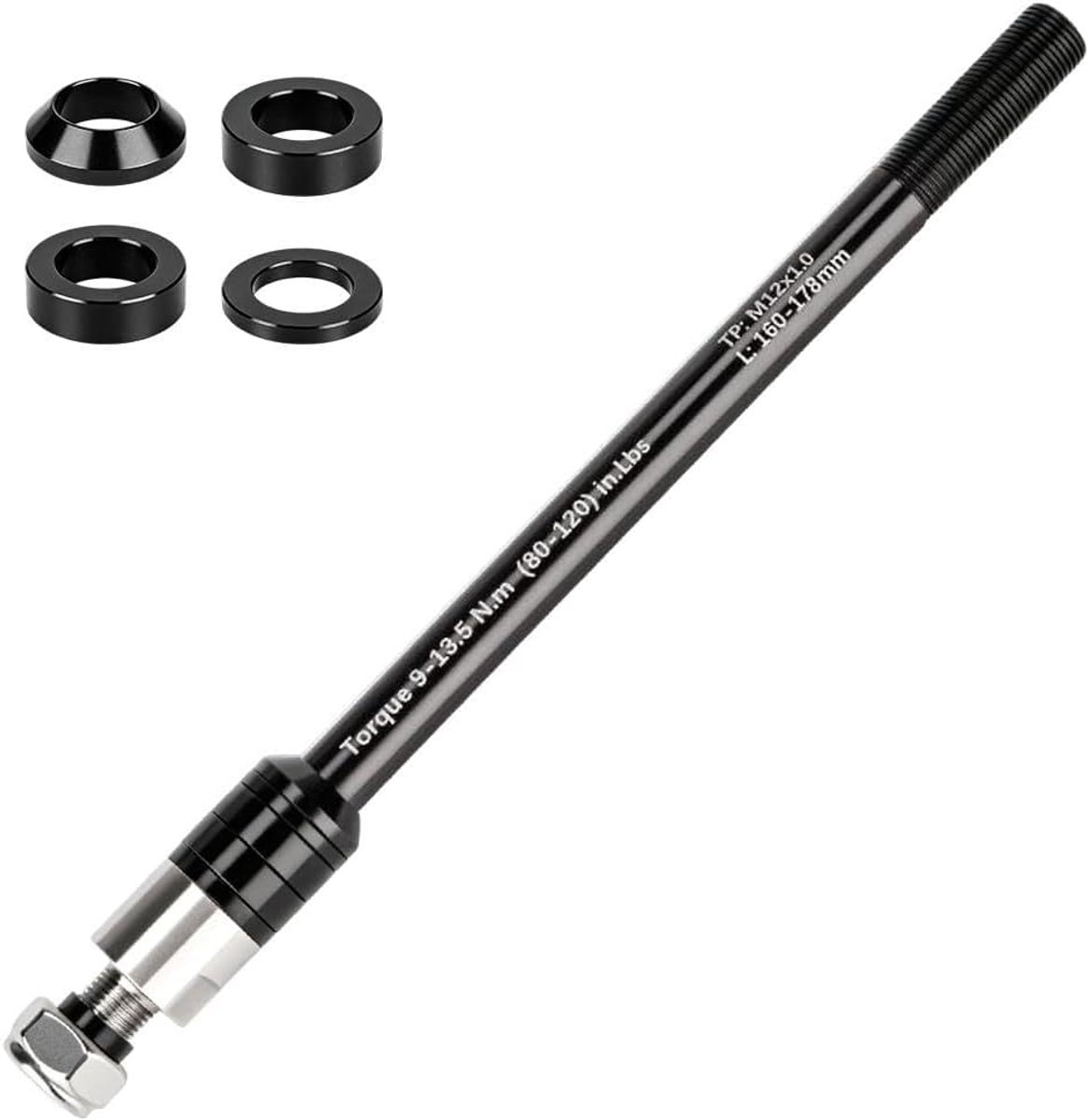 Steekas fietskar, M12 x 1,0 (160-178 mm), instelbare schachtlengte, snelle montage, steekasadapter, robuuste lichte - ShopVlot
