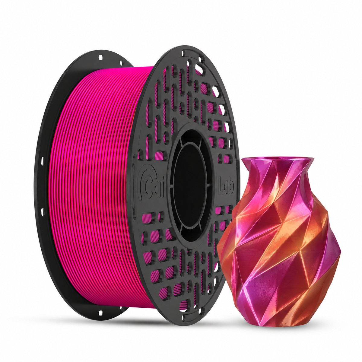 PLA Zijde Tricolor Filament 1.75mm – Rood/Goud/Paars – 1 kg – Silk 3D Printer Filament – Snelle Levering Morgen in huis