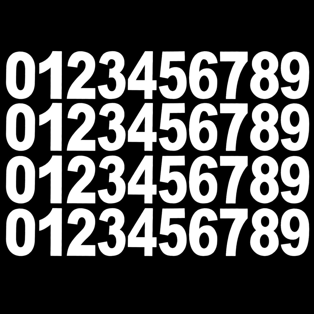 40pcs Reflective Mailbox Numbers, 2 in White Number Stickers, 0-9 Outdoor Mailbox Numbers, Address Number - ShopVlot