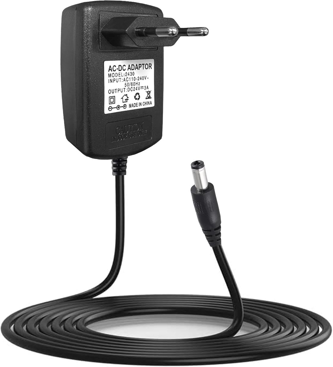 KSIBNW Universal Power Adapter DC 24V 3A, 72W LED Power Adapter AC 110-240V 50/60HZ Adapter Switching Power Supply - ShopVlot