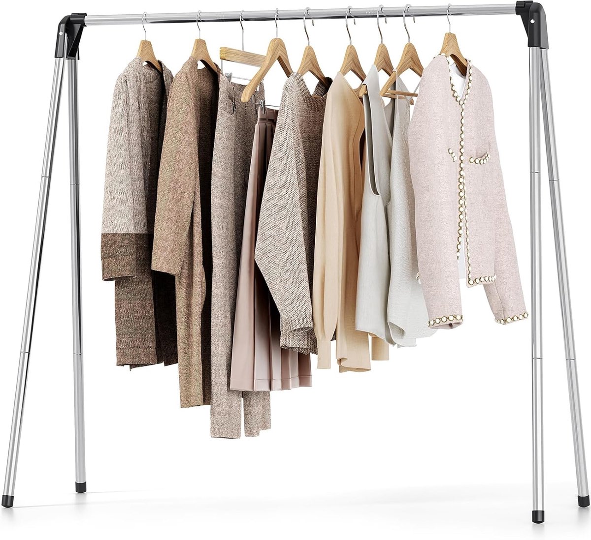 SnelShoppen - Vouwbare Droogrek Staal - Efficiënte Wasdroger en Kledingrek 121 cm - Praktisch en Ruimtebesparend voor Binnen en Buiten - Kledinghanger