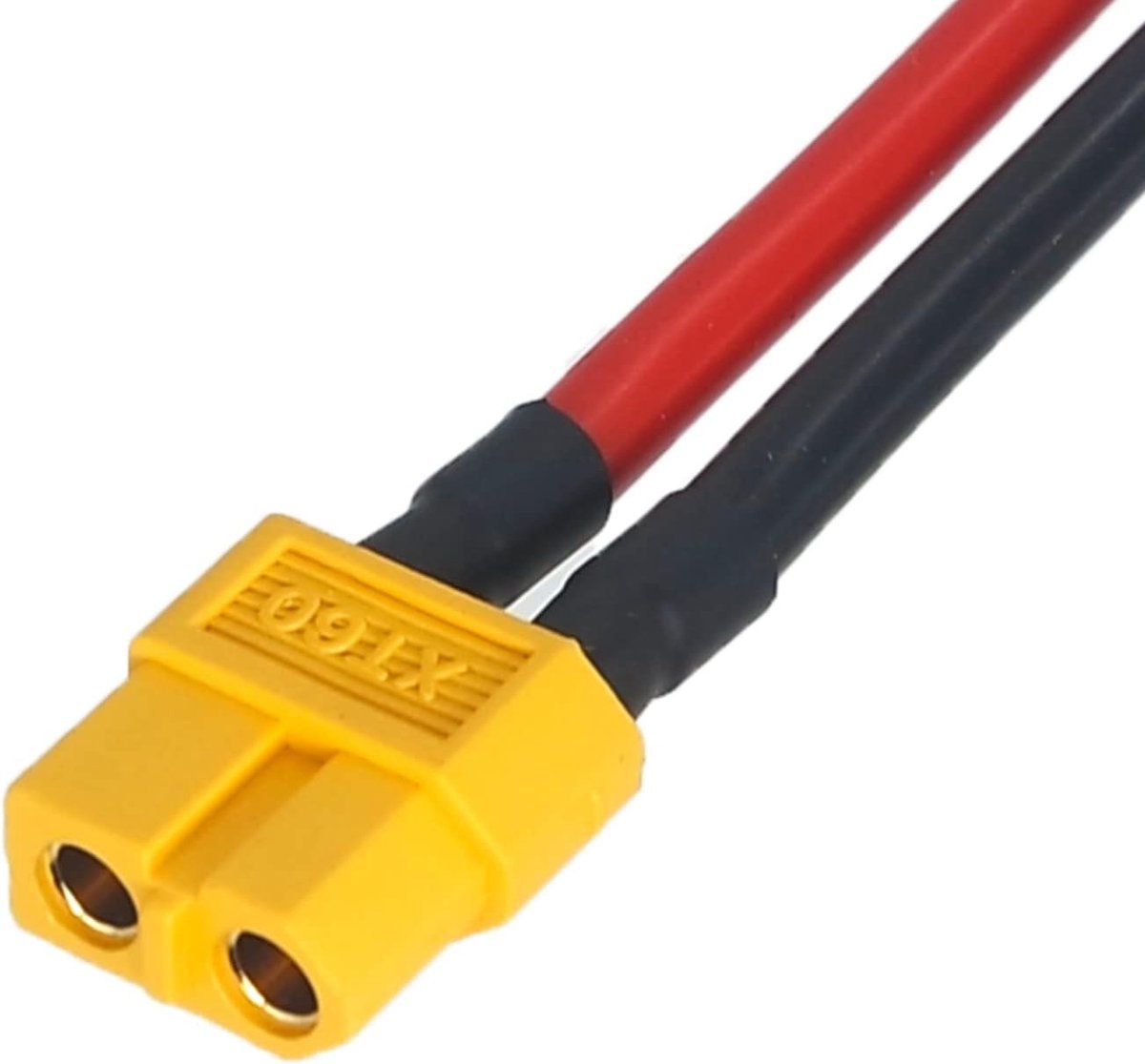1 x Piece Premium XT60 30cm Extension Cable, Plug to Socket, Male to Female High Current Plug, Gold Plug, Adapter - ShopVlot