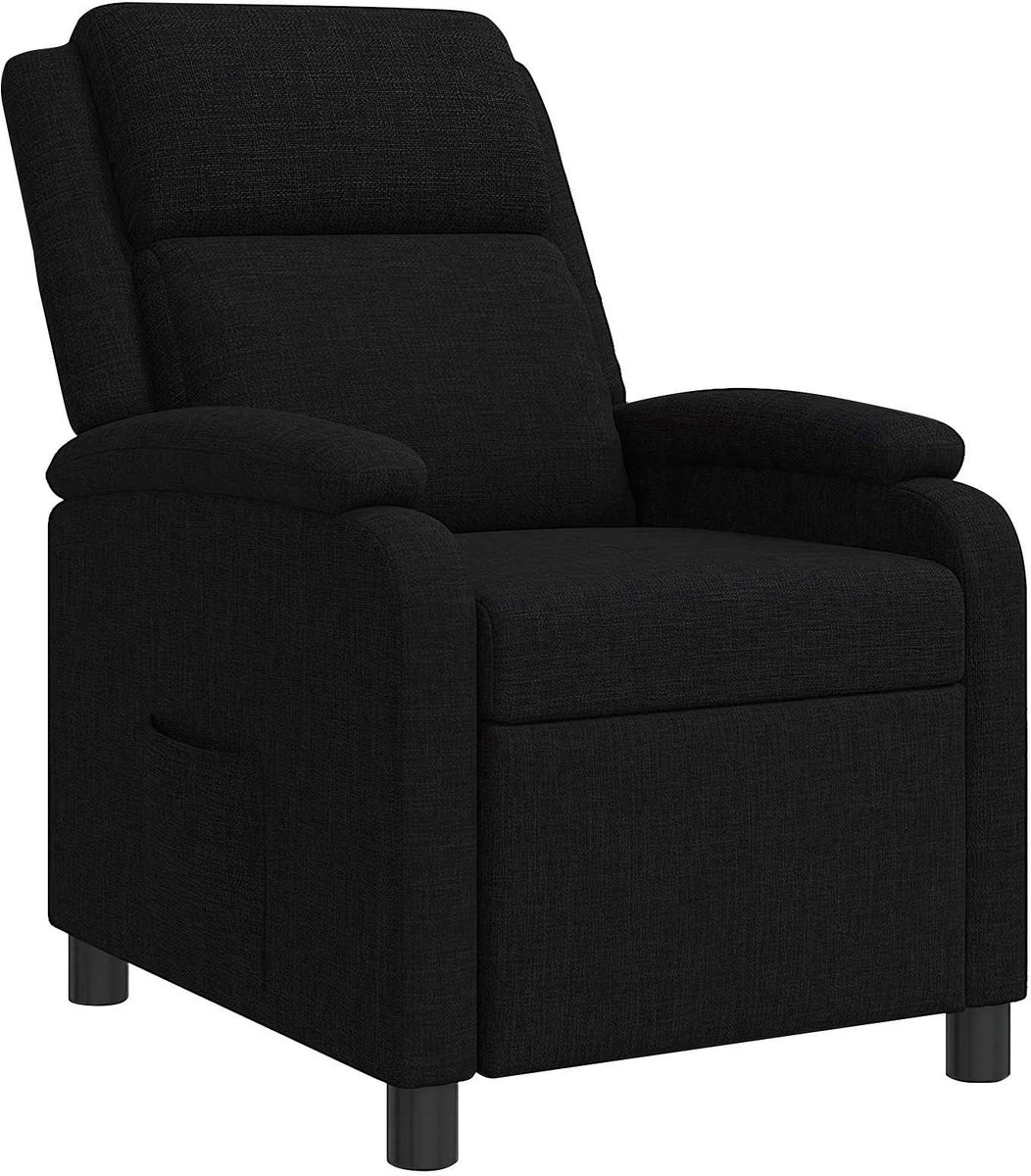 vidaXL Recliner - Zwart - Stof