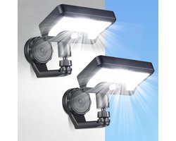 Magnetische Solar Buitenlampen - 600LM Bewegingssensor Wandlampen - Oplaadbaar Zonne-energie - Geschikt voor Tuin, Terras, Gevel