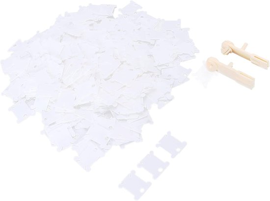 400 stuks plastic floss klossen voor kruissteek borduurwerk katoenen draad steek spoel ambachtelijke doe-het-zelf naaigaren opslag — afbeelding 4