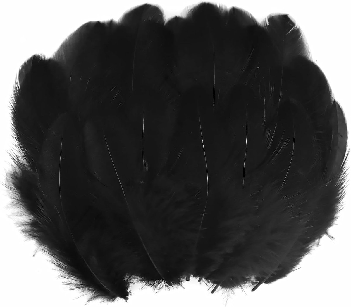300 zwarte veren, natuurlijke veren, decoratieve veren voor bruiloftsdecoraties, maskers, Pasen, Kerstmis, knutselen, thuis, bruiloften, verjaardagen, knutselwerk (8-11 cm, zwart)