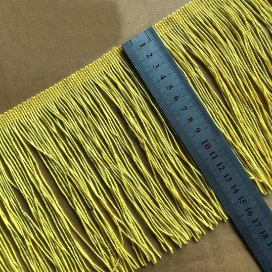 15 cm x 5 m Fransenborte Fransenborduursel Fransenband Dekoband Dansfranjen Snijfranje Zijde Kwast Franje-boorden Banden om te naaien, DIY Knutselen, Kleding Ondergoed Kostuums Gordijnen Decoratie — afbeelding 3