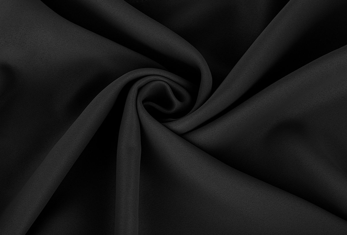 Home & Comfort Luxe verduisterende gordijnen - Zwart - 300x250 cm met ringen