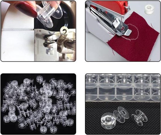 50 Stuks Kleurige Naaispoelen met Transparante Opbergdoos - Ideaal voor Naaiaccessoires en Creatief Werk — afbeelding 4