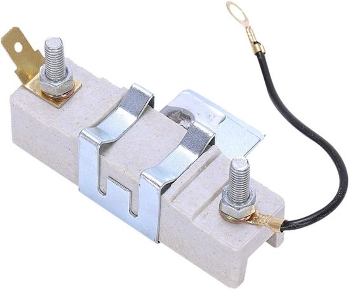 Ballastweerstand - Spoelcomponent - Voor elektrische circuits - 15 Ohm waarde - 15 Ampère - Zilver