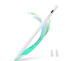 Rayofi Stylus Pen - USB-C capacitieve Pen（alleen voor appel） -Geschikt voor Apple iPad modellen vanaf 2018- Apple pencil alternatief- Palm rejection-Gevoel van kanteldruk-strong magnetic suction- 2 extra punten - wit