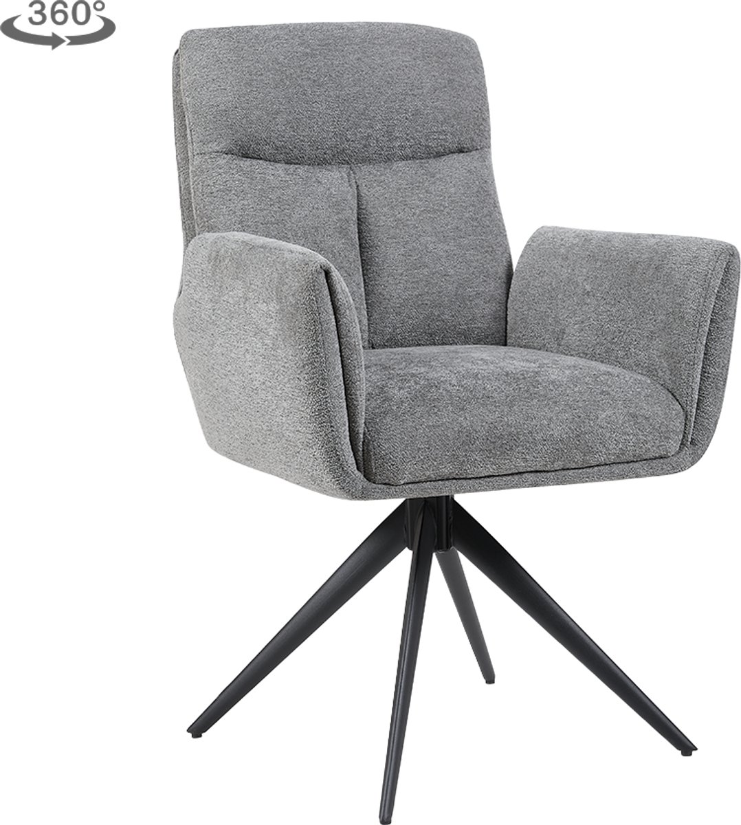 Tower Living Varzo armchair swivel 360? - Toro 5 grey Grijs