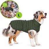 Furry Original® Honden Jas Waterdicht - Puffy Winter & Regenjas - L 51-57 cm - Verstelbare Winterjas met Rits voor Tuig - Lichte Hondenjasjes voor Medium & Grote Hond - Snel aan/uit - Kleding