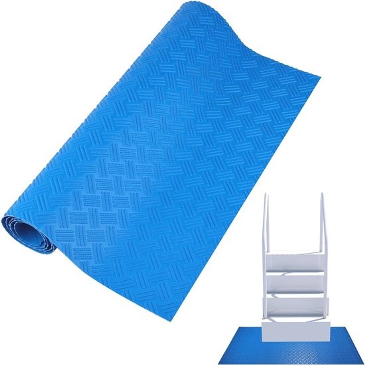 Antislip zwembadladdermat 90x40cm - Pool Ladder Mat Pad voor zwembadtrappen
