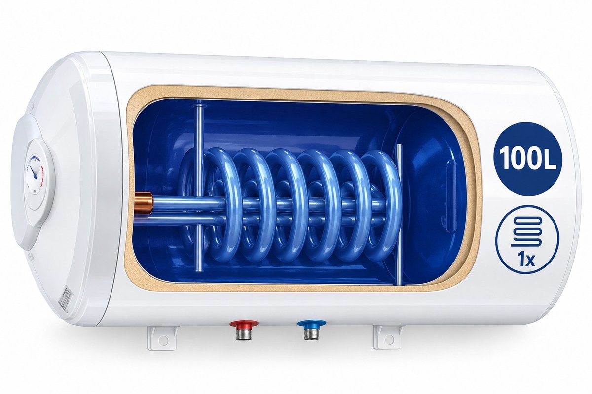 Durensa® - Tesy boiler - bilight met 1 wisselaar - 100 liter - Horizontaal