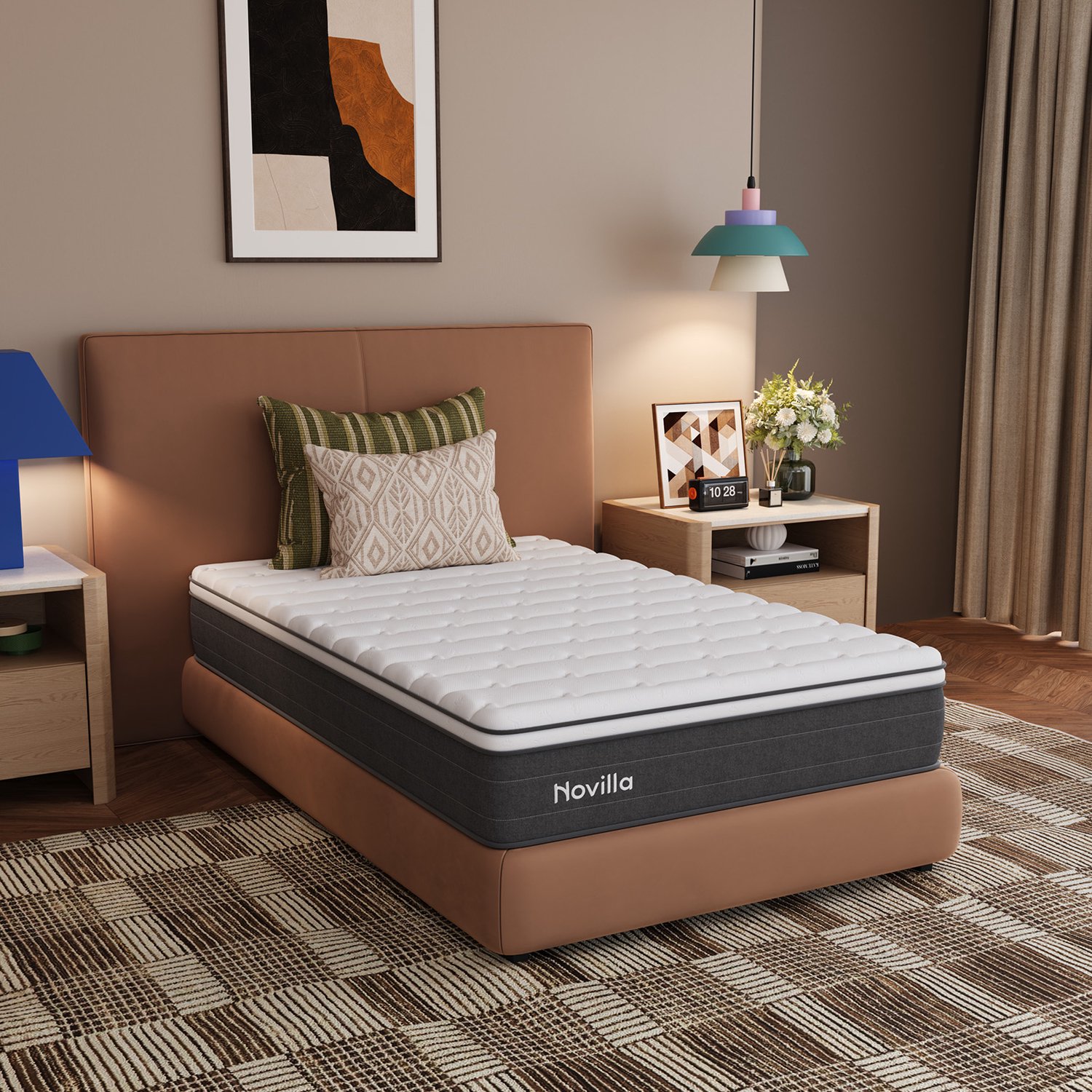 Novilla Pocketveringmatras 120x200 cm - 7 comfortzones - H3 - 22 cm Grijs