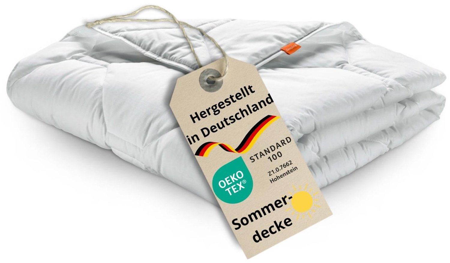 Duraxl Zomerdekbed - Satijn - 155 x 220 cm - Comfort 300 Wit