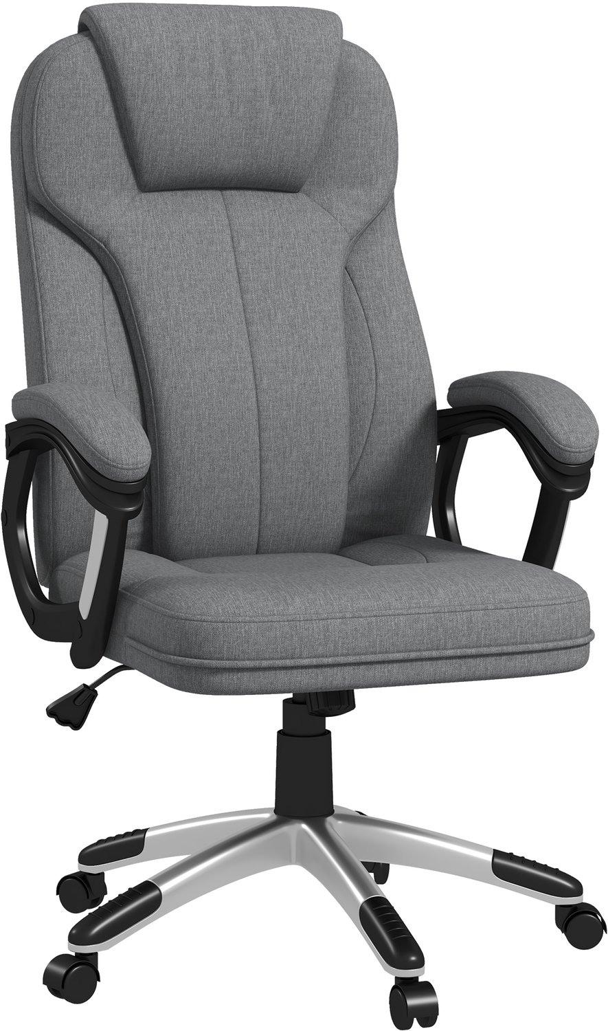 Lunpog Bureaustoel - met schommelfunctie - bureaustoel - ergonomische draaistoel - hoge rugleuning - Grijs - 66cm x 75 cm x 120 cm